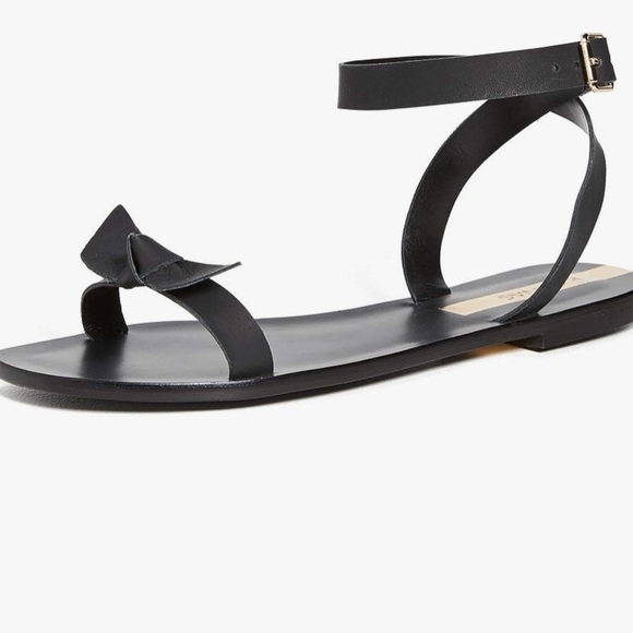 KAANAS Leather Ankle-wrap Bow Sandal - Picture 2 of 4